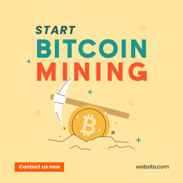 Start Crypto Mining Instagram Post Design