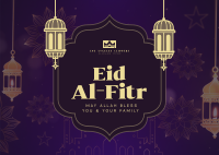 Eid Al-Fitr Celebration Postcard Design