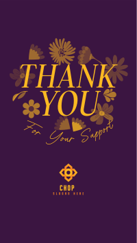 Floral Thank You Instagram story Image Preview