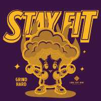 Cute Fitness Broccoli T-shirt Image Preview