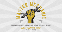 Retro Master Mechanic Facebook Ad Design