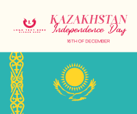 Ornamental Kazakhstan Day Facebook Post Design