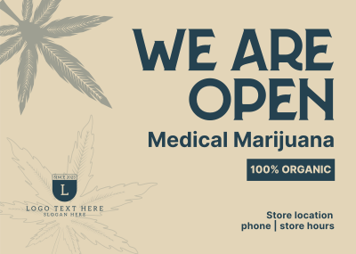 Order Organic Cannabis Postcard Image Preview