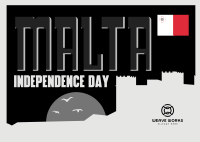 Mid-Century Malta Independence Day Postcard Image Preview