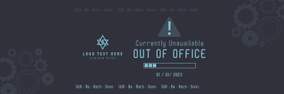 Away from the office alert Twitter header (cover) Image Preview