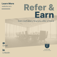 Minimalist Refer and Earn Linkedin Post Image Preview