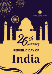 Taj Mahal Republic Day Of India  Flyer Image Preview