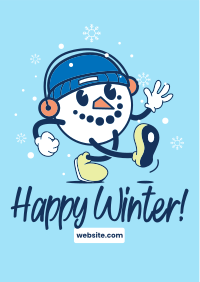 Snowman Mascot Flyer Design