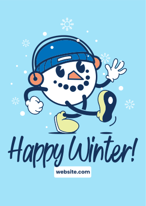 Snowman Mascot Flyer Image Preview