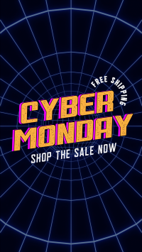 Vaporwave Cyber Monday Instagram Reel Image Preview