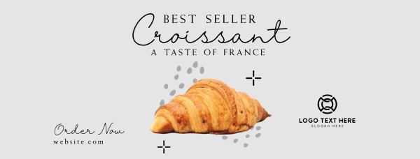 French Croissant Bestseller Facebook Cover Design Image Preview