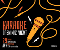 Karaoke Open Mic Facebook Post Design