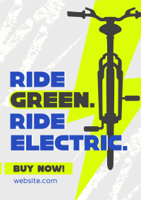 Green Ride E-bike Flyer Design