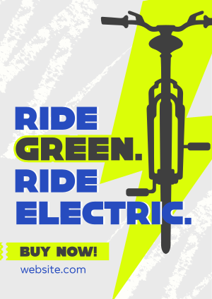 Green Ride E-bike Flyer Image Preview