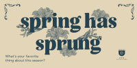 Vintage Floral Spring Twitter Post Image Preview