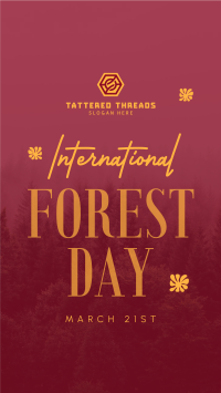 Minimalist Forest Day TikTok Video Image Preview