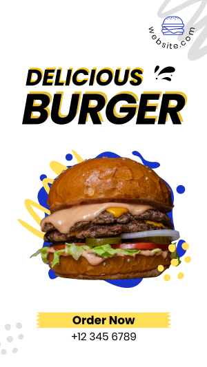 Delicious Burger Instagram story