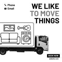 We like to move things Instagram post Image Preview