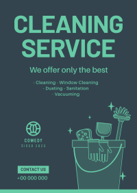 Cleaning Tools Poster Design