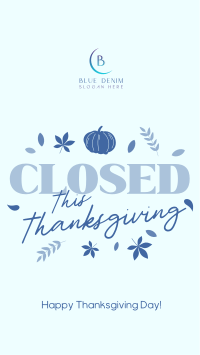 Closed for Thanksgiving Instagram Reel Image Preview