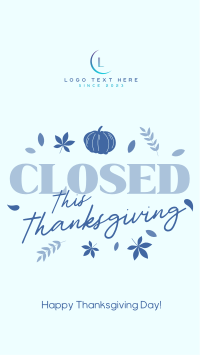 Closed for Thanksgiving Instagram Reel Design