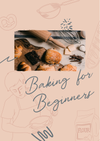 Beginner Baking Class Poster Design