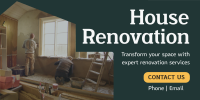 Simple Home Renovation Twitter Post Design