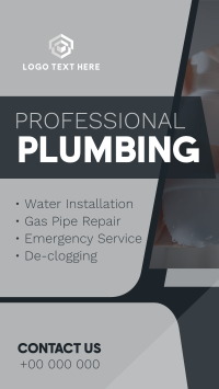 Modern Professional Plumbing Instagram story Image Preview
