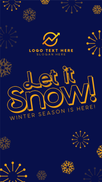 Let It Snow Winter Greeting Instagram Reel Design