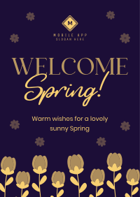 Welcome Spring Greeting Poster Image Preview