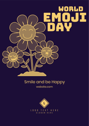 Sunflower Emoji Flyer Image Preview