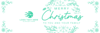 Christmas Ornament Greeting Twitter Header Preview
