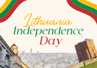 Rustic Lithuanian Independence Day Postcard Image Preview