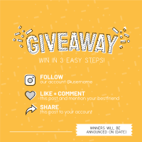 Confetti Giveaway Instagram Post Design