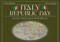 Retro Italian Republic Day Postcard Design