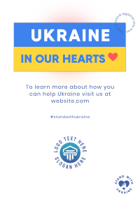 Ukraine In Our Hearts Flyer Design