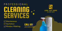 Professional Cleaning Services Twitter Post Design