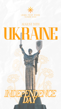 Sunflower Ukraine Independence Facebook Story Design