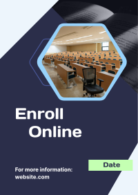 Online University Enrollment Poster Design