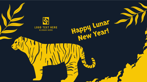 Lunar Tiger Greeting Facebook Event Cover Design Image Preview