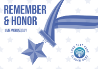 Memorial Day Badge Postcard Image Preview