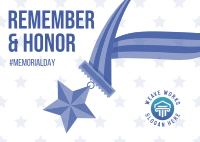 Memorial Day Badge Postcard Image Preview