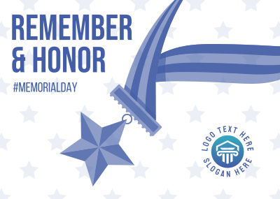 Memorial Day Badge Postcard Image Preview