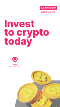 Invest to Crypto Instagram story Image Preview