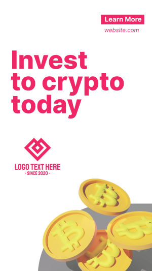 Invest to Crypto Instagram story