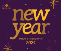 Abundant New Year Facebook Post Design