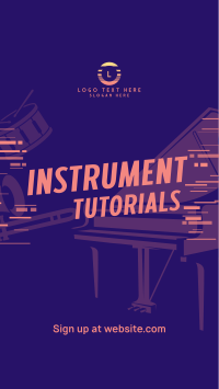Music Instruments Tutorial Facebook Story Design