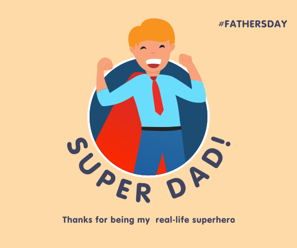 Super Dad Facebook Post Design Image Preview