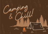 Camping Adventure Outdoor Postcard Design