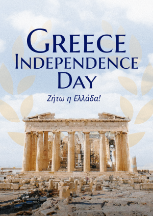 Contemporary Greece Independence Day Flyer Image Preview